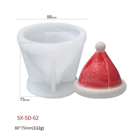 Christmas DIY Scented Candle Silicone Mold, Color: White(SD-62) by bashfashion