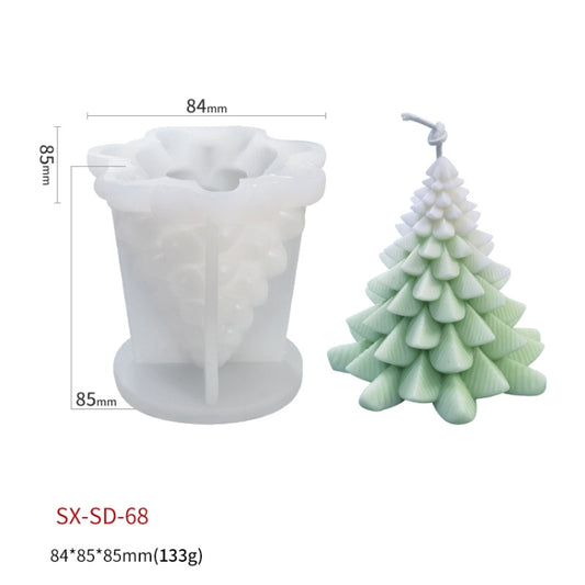 Christmas DIY Scented Candle Silicone Mold, Color: White(SD-68) by bashfashion