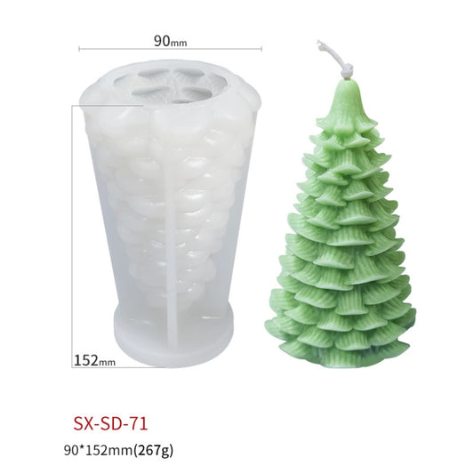 Christmas DIY Scented Candle Silicone Mold, Color: White(SD-71) by bashfashion