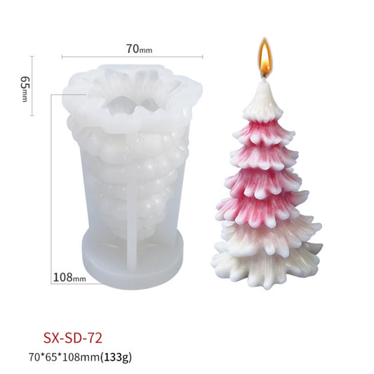 Christmas DIY Scented Candle Silicone Mold, Color: White(SD-72) by bashfashion