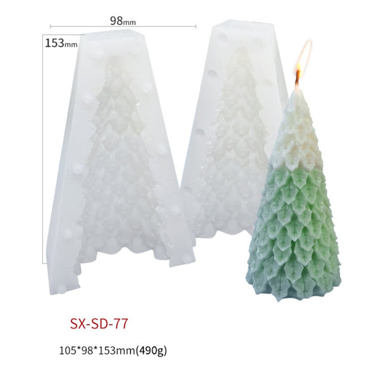 Christmas DIY Scented Candle Silicone Mold, Color: White(SD-77) by bashfashion