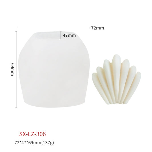 Scallop DIY Scented Candle Silicone Mold, Specification: SX-LZ-306 by bashfashion