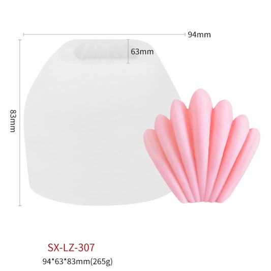 Scallop DIY Scented Candle Silicone Mold, Specification: SX-LZ-307 by bashfashion