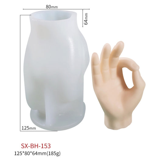 DIY Hand Shaped Scented Candle Silicone Mold, Specification: BH-153 by bashfashion