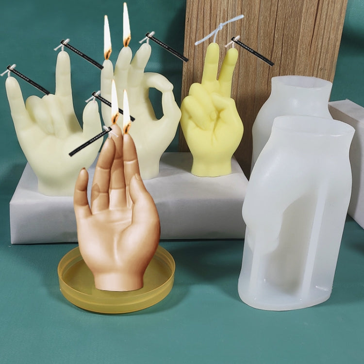 DIY Hand Shaped Scented Candle Silicone Mold, Specification: BH-155 by bashfashion