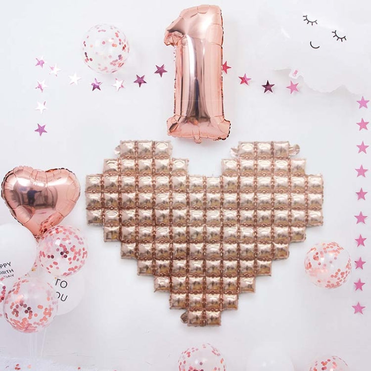 2 PCS Love Shape Background Wall Balloon Confession Wedding Decoration Balloon(Goldenl) by bashfashion