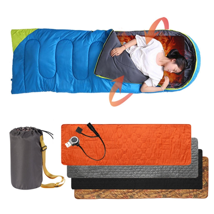 Winter Outdoor Camping Smart Portable Heating Sleeping Pad(Orange Red) by bashfashion