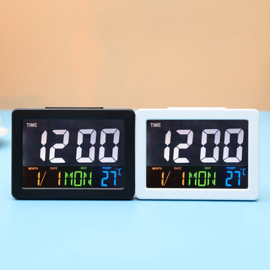 G2000 Color Screen Date Temperature Display Alarm Clock Desk Clock(White) by bashfashion