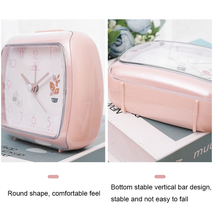 Cute Children Small Alarm Clock Bedside Night Light Clock(A306 Beige) by bashfashion