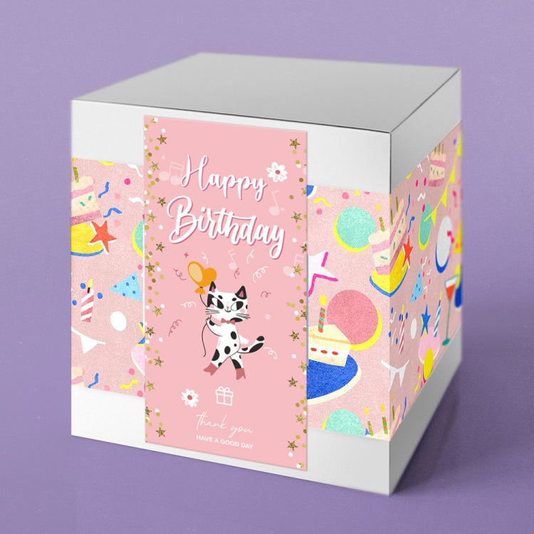 3 Packs 50 Stickers/Pack Happy Birthday Rectangular Stickers Gift Box Sealing Stickers(H1) by bashfashion