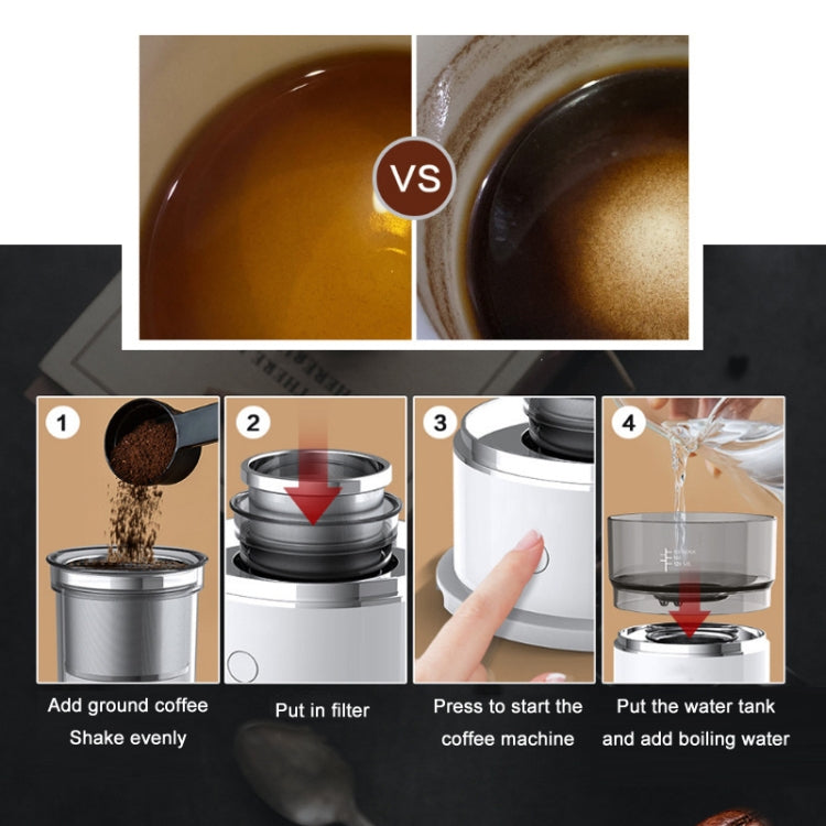 Mini Portable Drip Coffee Machine(White) by bashfashion