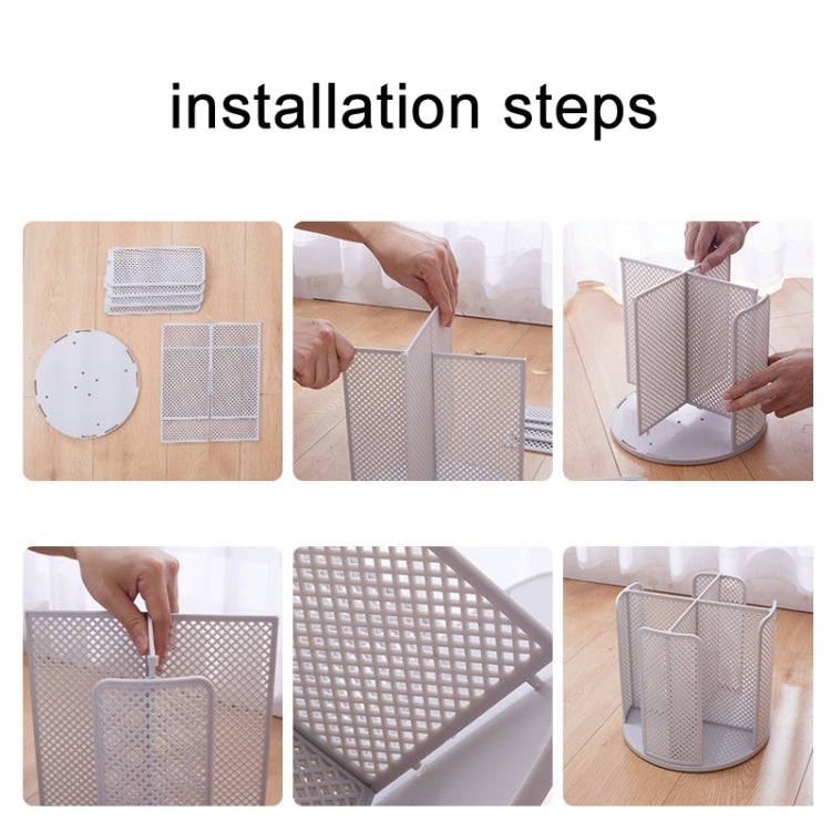 Desktop Rotary Grid Disposable Paper Cup Storage Rack(White) by bashfashion