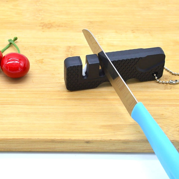 4 PCS Outdoor Knife Sharpener Speeder Mini Knife Sharpener(Black) by bashfashion