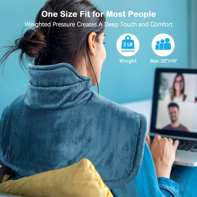 Electric Heated Thermal Shawl On The Back And The Neck AU Plug(Dark Gray) by bashfashion