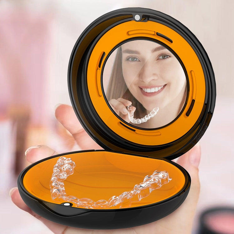 Smilestar Orthodontic Retainer Braces Box Denture Storage Box(Black) by Smilestar