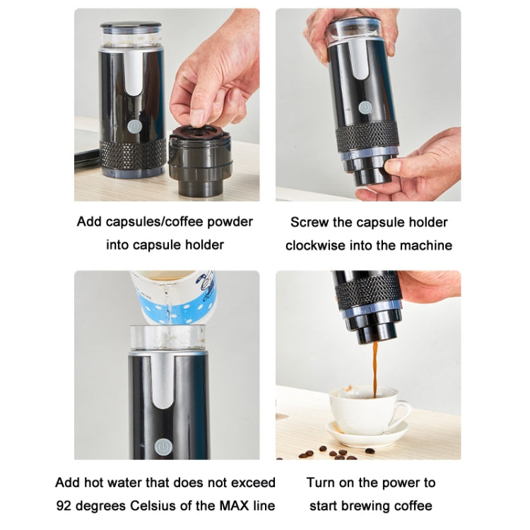 Fully Automatic Portable Wireless Coffee Machine(Black) by bashfashion