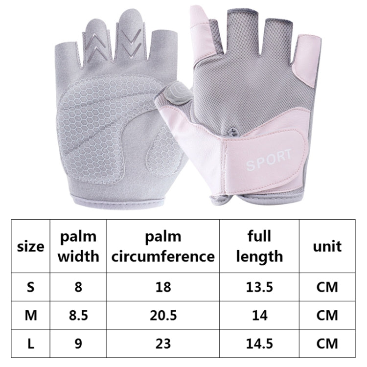 HF008 Outdoor Riding Non-slip Rock Climbing Sports Iron Jump Rope Gloves, Size: M(Monet Pink) by bashfashion