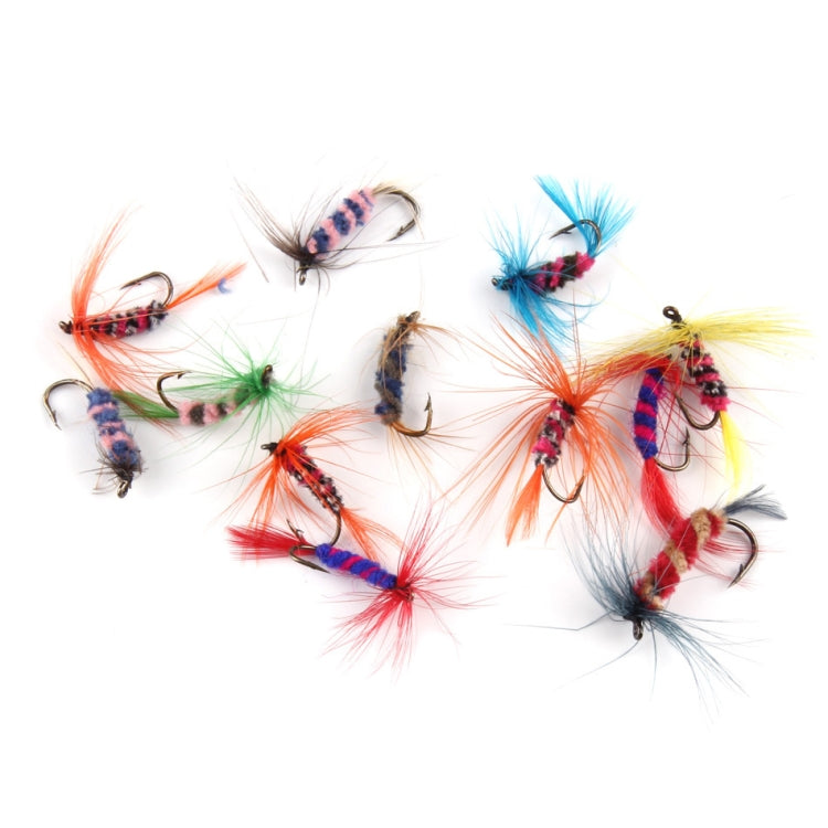 64 PCS / Set Outdoor Fishing Tackle Box Fly Hook Bait by bashfashion
