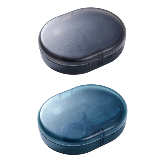 Magnetic Braces Holder Beauty Mirror Storage Box With Chewing Glue(Navy) by bashfashion