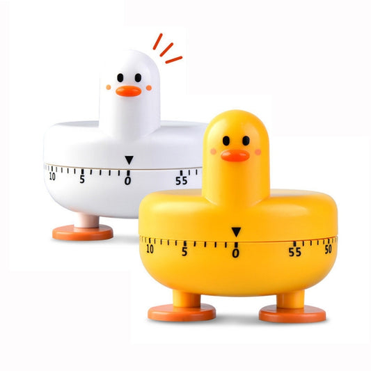 Cartoon Duck Kitchen Mechanical Timer Baking Time Management(Yellow) by bashfashion