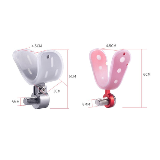 2 PCS Aluminum Alloy Rod Head Universal Anti-Slip Luminous Front Fork Head, Style: Narrow Gray by bashfashion