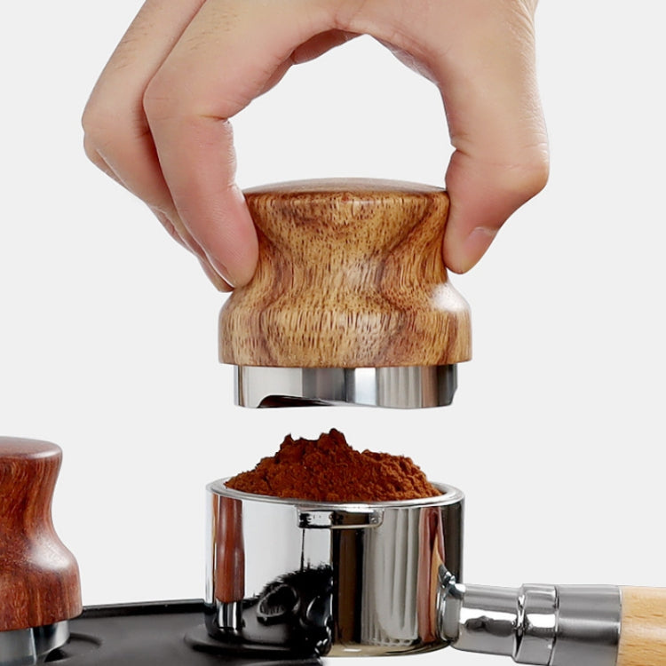 53 mm Pear Wood Stainless Steel Coffee Compressor by bashfashion