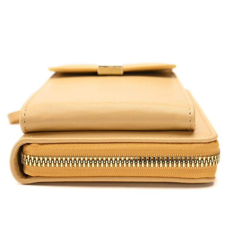 Ladies Cross-body Shoulder Bag Long Purse Mobile Phone Bag(White) by bashfashion