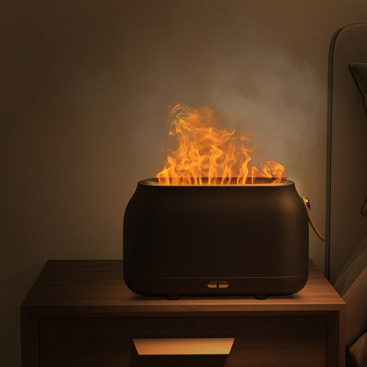 Simulation Flame Aromatherapy Humidifier Bedroom Ambient Light, Color: 3 Colors (RGB) by bashfashion