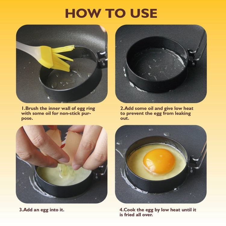 4-Pack Anti-Hot Egg Rings Non-Stick Round Fried Egg Maker Mold by bashfashion