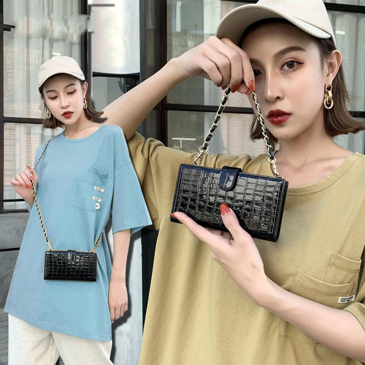 Chain Bag Coin Bag Crossbody Long Mini Shoulder Phone Bag(Sapphire Blue) by bashfashion