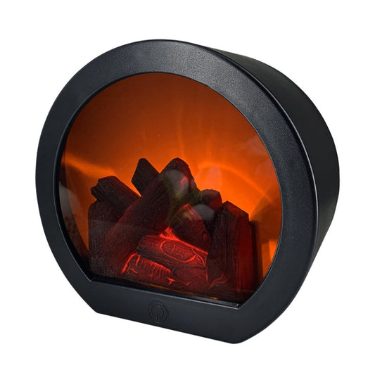 Simulation Flame Touch Switch Fireplace Light Ornaments(Semi-circular) by bashfashion
