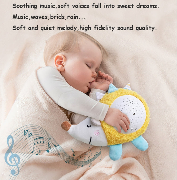 Kids Soft Toys Stuffed Plush Toys With Music & Stars Projector Light(Hedgehogs) by bashfashion