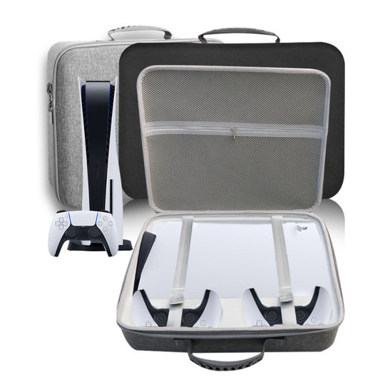 For PS5 Slim Game Console EVA Storage Bag Handbag Carrying Case(1959 Gray) by bashfashion