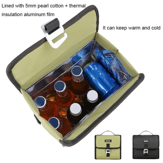 Rhinowalk RK9107 Foldable Expansion Thermal Bicycle Bag with Rain Cover(Matt Green) by bashfashion