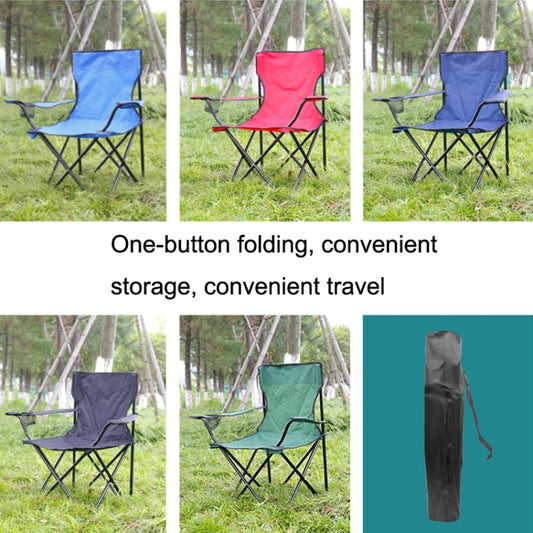 Casual Picnic Sketching Handrest Backrest Fishing Portable Beach Chair(Sapphire Blue) by bashfashion