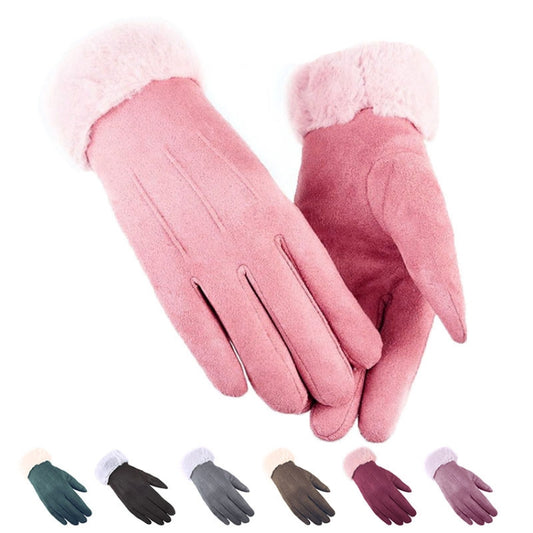 WST-01 Fleece Warm Gloves Autumn and Winter Touchscreen Cycling Gloves(Khaki) by bashfashion