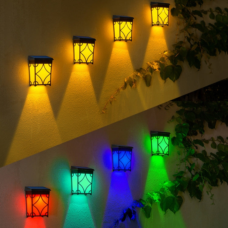 Outdoor Waterproof Decorative Courtyard Inductive LED Solar Light(Golden Light+RGB) by bashfashion