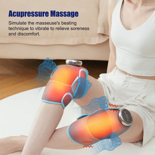 Electric Heating Therapy Knee Warm Knee Pad Brace Massage,Spec: Single Without Vibration by bashfashion