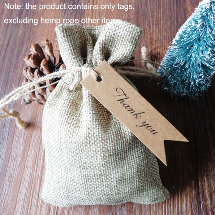 100pcs /Set Retro Baking Sticker Tag Swallow Tail Bookmark Gift Card, Style: Handmade (Cowhide) by bashfashion