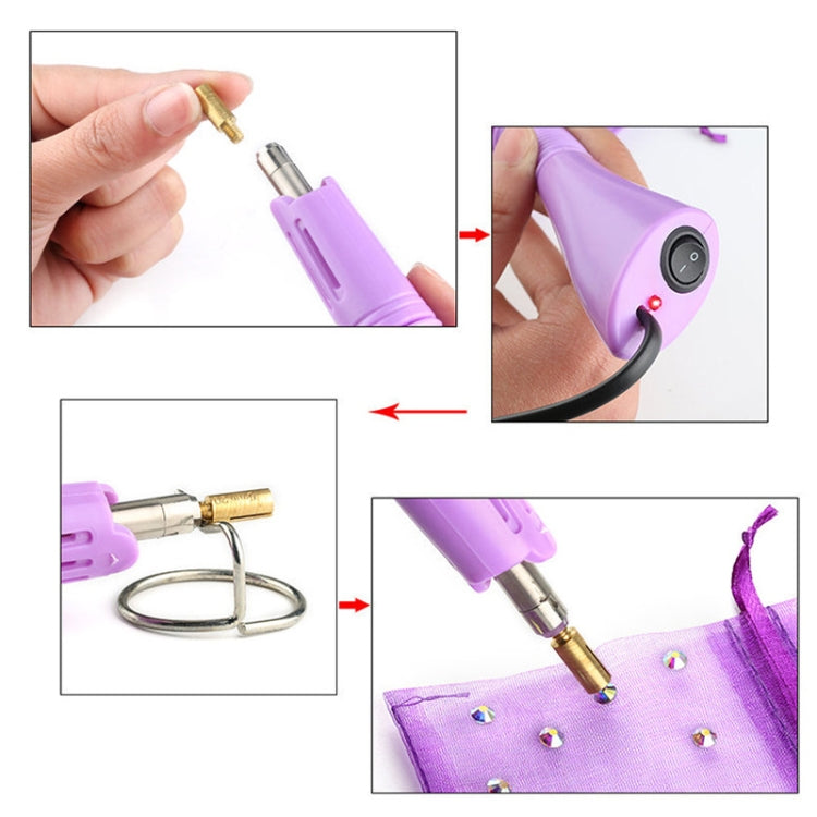 DIY Manual Stamping Tools Portable Dot Drill Pen, Specification: UK Plug Black by bashfashion