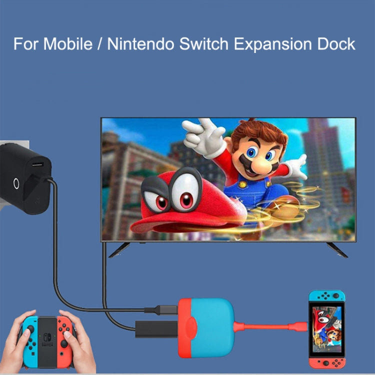 H0231 For Mobile / Nintendo Switch Expansion Dock Portable Base(Black Grey) by bashfashion