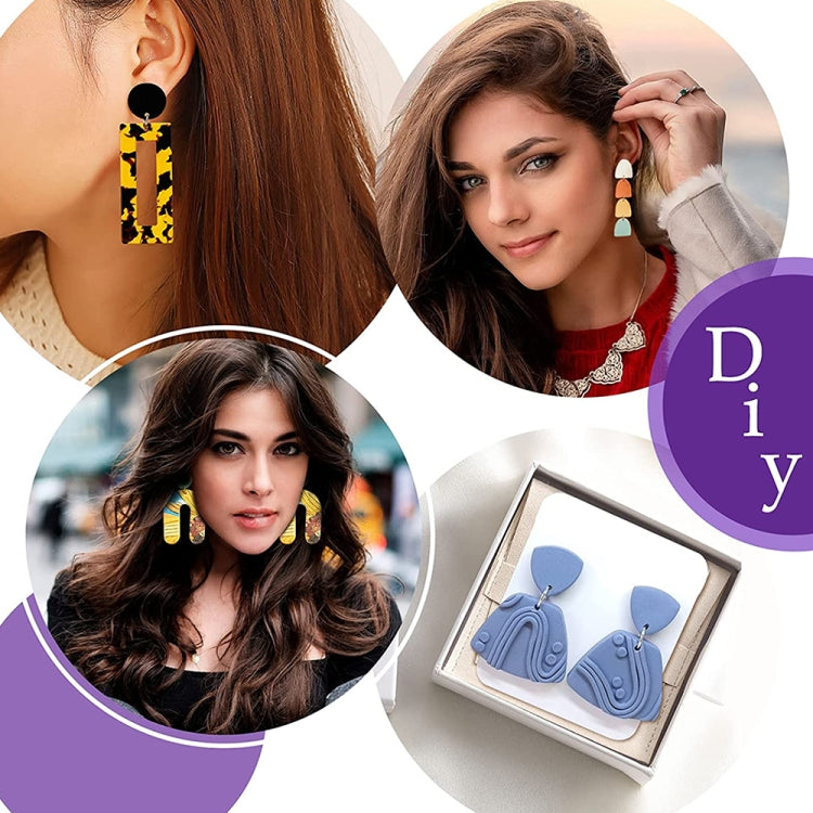 24 In 1 DIY Clay Earrings Molds DIY Handmade Clay Cutter Handmade Jewelry Molds(Dark Blue) by bashfashion