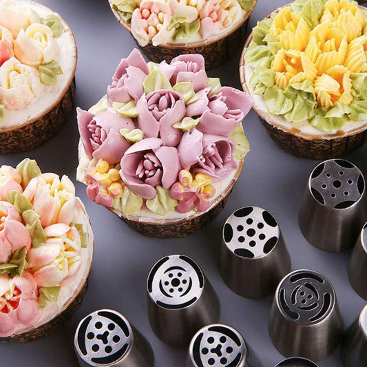 11PCS/Set Stainless Steel Laminating Nozzle Set Cake DIY Laminating Nozzle Set Baking Tools by bashfashion