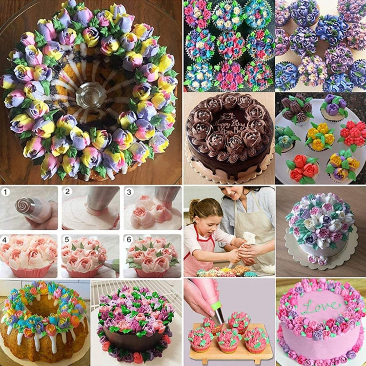 128PCS/Set Stainless Steel Laminating Nozzle Set Cake DIY Laminating Nozzle Set Baking Tools by bashfashion