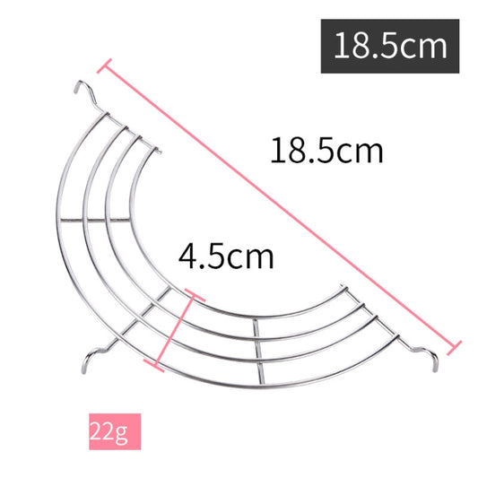 2PCS 304 Stainless Steel Semicircular Drain Rack , Size: 18cm by bashfashion