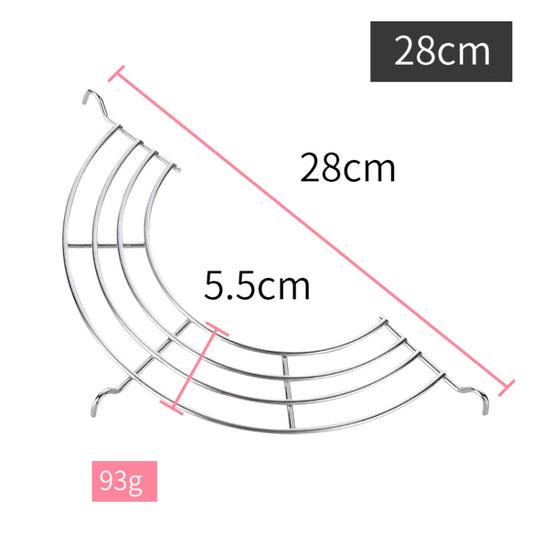 304 Stainless Steel Semicircular Drain Rack , Size: 28cm by bashfashion