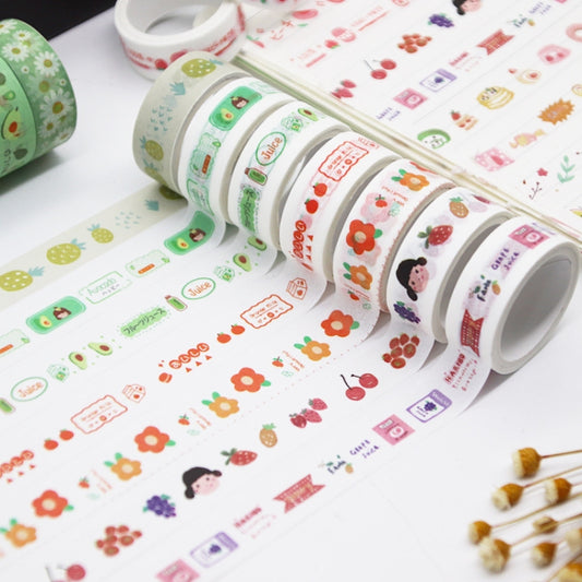 60Rolls/Box 42001 Cartoon Pattern Hand Account Tape Set Diary Handbook DIY Washi Material by bashfashion