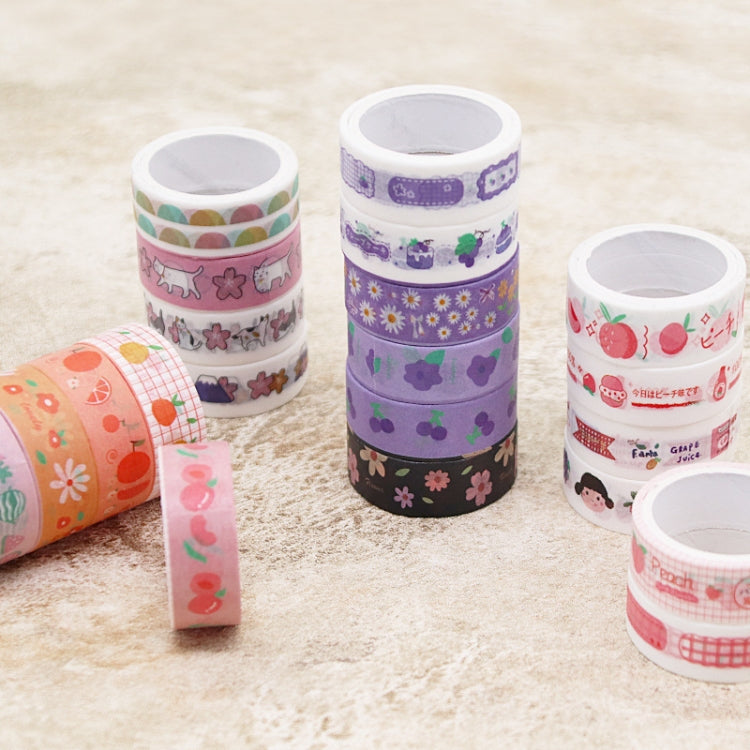 60Rolls/Box 42001 Cartoon Pattern Hand Account Tape Set Diary Handbook DIY Washi Material by bashfashion