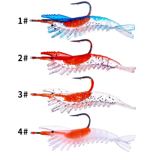 5 PCS / Bag HENGJIA SO077 6cm 3g Lead Wrapped Shrimp Soft Lure Sea Bass Fake Lure(4) by HENGJIA