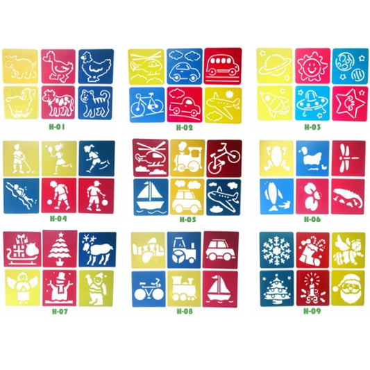 Children DIY Drawing Stencil Colorful Hollow Copy Board(H-02) by bashfashion